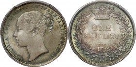 GB. Silver. 1874. Shilling. UNC+. PCGS MS67. Victoria Young Head Silver 1 Shilling. 5.65g. .925. 23.60mm.