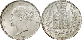 GB. Silver. 1878. 1/2 Crown. AU. PCGS MS62. Victoria Young Head Silver 1/2 Crown. 14.13g. .925. 32.30mm.