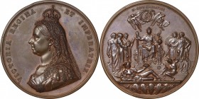 GB. Bronze. ND(1887). UNC. Victoria Golden Jubilee Bronze Medal. 77.00mm. ｗ/Original Box.