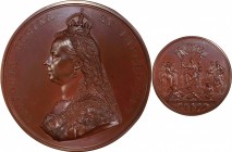 GB. Bronze. ND(1887). UNC. PCGS SP63. Victoria Golden Jubilee Bronze Medal. 77.00mm.