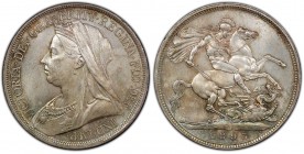 GB. Silver. 1893. Crown. UNC. PCGS MS64+. Victoria Old Head Silver Crown. 28.27g. .925. 38.70mm.