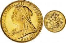 GB. Gold. 1893. 2 Pound. UNC-. NGC MS64. Victoria Old Head Gold 2 Pounds. 15.97g. .917. 27.80mm.