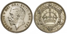 GB. Silver. 1929. Crown. EF. George V Silver Crown. 28.28g. .500. 38.61mm.