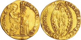 Italy. Gold. ND(1709-1722). Zecchino. VF. Venice Giovanni II Cornaro Gold Zecchino. 3.49g. .999. 22.00mm.