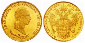 Italy. Gold. 1831. Sovrano. UNC. PCGS MS65. Lombardy-Venetia Franz II Gold Sovrano. 11.33g. .9000. Slab Flaws.