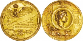 Italy. Gold. 1895. EF. Rome 1895 Award Race General of Shooting a Zodiac National Gold Medal. 8.04g (Measured value). .892 (Measured value).