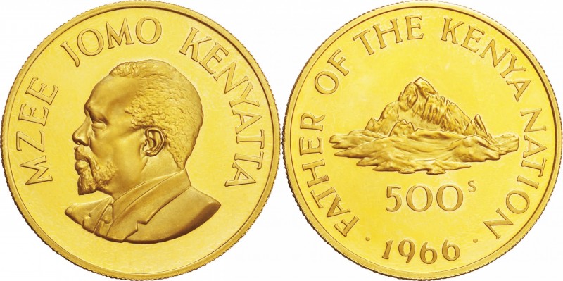 Kenya. Gold. 1966. 500 Shilling. Proof. 75th Anniversary of the Birth of Preside...