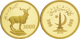 Pakistan. Gold. 1976. 3000 Rupee. Proof. WWF -Astor Markhor- Gold Proof 3000 Rupees. 33.44g. .900.
