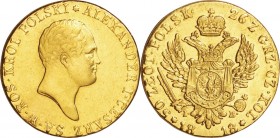 Poland. Gold. 1818. 50 Zlotych. EF. Alexander I Gold 50 Zlotych. 9.78g. .917.