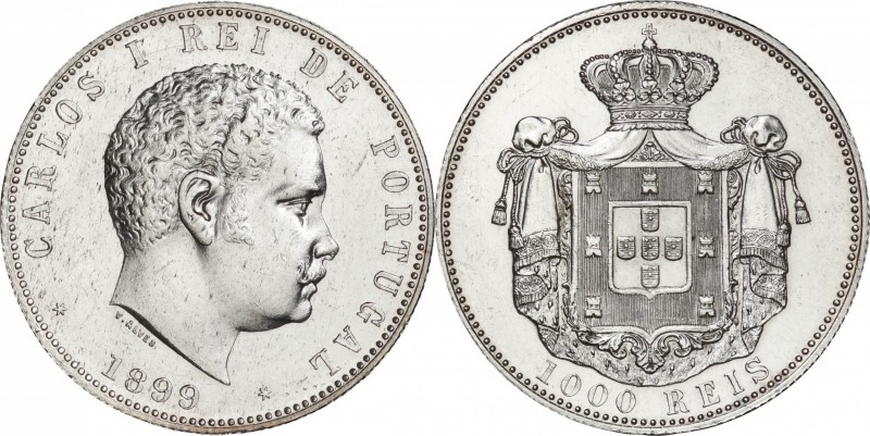 Portugal. Silver. 1899. 1000 Reis. EF. Carlos I Silver 1000 Reis. 25.00g. .917. ...