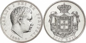 Portugal. Silver. 1899. 1000 Reis. EF. Carlos I Silver 1000 Reis. 25.00g. .917. 37.00mm.