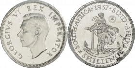 South Africa. Silver. 1937. Shilling. Proof. PCGS PR64. George VI Silver Proof 1 Shilling. 5.66g. .800. 23.60mm.