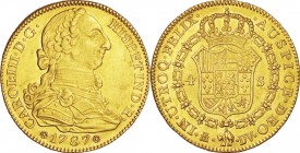 Spain. Gold. 1787. 4 Escudo. EF. Carlos III Gold 4 Escudos. 13.54g. .875.