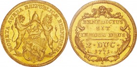 Switzerland. Gold. 1771. 2 Ducat. AU. PCGS MS62. Bern Gold 2 Ducat. 7.00g. .986.