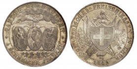 Switzerland. Silver. 1842. 4 Franken. UNC. PCGS MS65. Swiss Shooting Festival Graubunden Silver 4 Franken. 28.40g. .800.