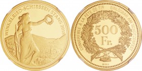 Switzerland. Gold. 2018. 500 Franc. Proof. NGC PF70 ULTRA CAMEO. Swiss Shooting Festival Nitwalden Territory -Stans- Gold Proof 500 Francs. 15.55g. .9...