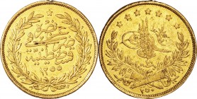 Turkey. Gold. 1839/57. 250 Kurush. VF. Abdulmejid I Gold 250 Kurush. 18.04g. .917.