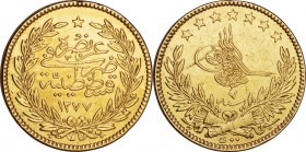 Turkey. Gold. 1861/67. 500 Kurush. VF. Abdulaziz Gold 500 Kurush. 36.08g. .917.