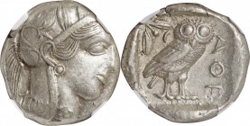 Ancient Greece. Silver. C.440-404.BC. Tetradrachm. EF. NGC AU Strike:4/5 Surface:4/5. Ancient Greece Attica Athenian Owl Silver Tetradrachm. 17.15g.