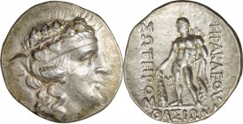 Eastern Macedonia. Silver. 145-130BC. Tetradrachm. VF. Eastern Macedonia Thasos Dionysus/Herakles Silver Tetradrachm.