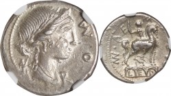 Roman Republic. 114/3BC. Denarius. EF. NGC Ch XF Strike:4/5 Surface:3/5. Roman Republic Mn.Aem.Lepidus Silver Denarius.