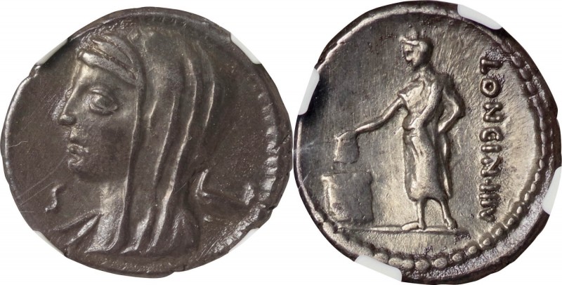 Roman Republic. Silver. 63/60 BC. Denarius. EF. NGC Ch XF Strike:4/5 Surface:3/5...