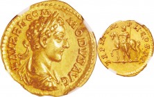Roman Empire. Gold. AD177-192. Aureus. UNC. NGC MS Strike:5/5 Surface:4/5. Roman Empire Commodus Gold Aureus. 7.29g.