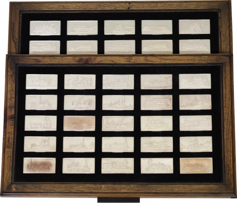 Various Countries. Silver. Proof. The Great Locomotives Ingot Collection Silver ...