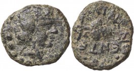 GRECHE - SICILIA - Entella - Quadrante - Testa di Dioniso a d. /R Grappolo d'uva Calc. 18 (AE g. 3,73)

qBB