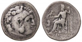GRECHE - RE DI TRACIA - Lisimaco (323-281 a.C.) - Dracma - Testa di Eracle a d. /R Zeus seduto a s. con aquila e scettro (AG g. 4,03)

meglio di MB