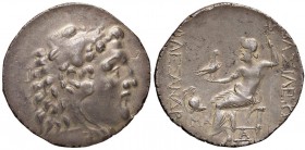 GRECHE - RE DI MACEDONIA - Alessandro III (336-323 a.C.) - Tetradracma - Testa di Eracle a d. /R Zeus seduto a s. con aquila e scettro Sear 6725 (AG g...