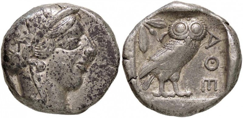 GRECHE - ATTICA - Atene - Tetradracma - Testa di Atena a d. /R Civetta a d. in q...