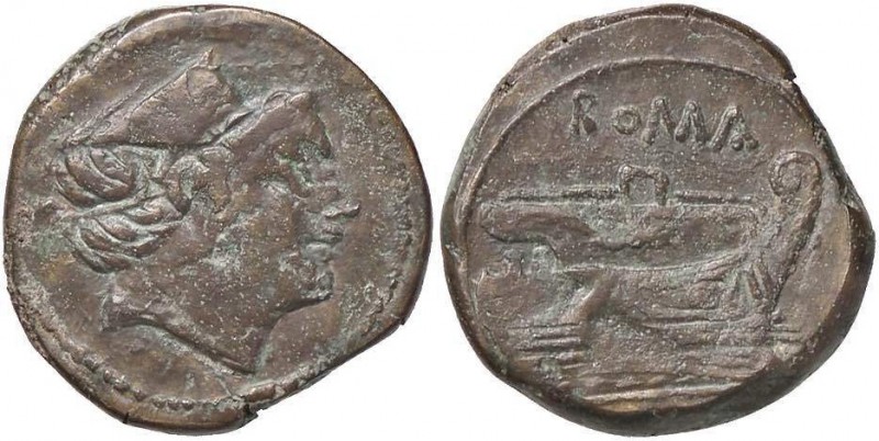 ROMANE REPUBBLICANE - ANONIME - Monete senza simboli (dopo 211 a.C.) - Semuncia ...