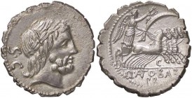 ROMANE REPUBBLICANE - ANTONIA - Q. Antonius Balbus (83-82 a.C.) - Denario serrato - Testa di Giove a d. /R Vittoria su quadriga a d. B. 1; Cr. 364/1 (...