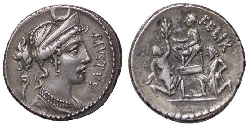 ROMANE REPUBBLICANE - CORNELIA - Faustus Cornelius Sulla (56 a.C.) - Denario - B...