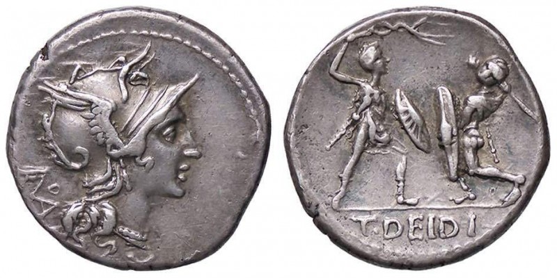 ROMANE REPUBBLICANE - DIDIA - T. Deidus (113-112 a.C.) - Denario - Testa di Roma...