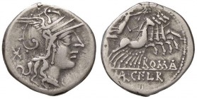 ROMANE REPUBBLICANE - FABIA - Numilius Fabius Pictor (126 a.C.) - Denario - Testa di Roma a d. /R La Vittoria con una corona su quadriga verso d. B. 1...