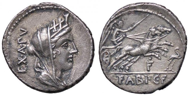 ROMANE REPUBBLICANE - FABIA - C. Fabius C. f. Hadrianus (102 a.C.) - Denario - T...