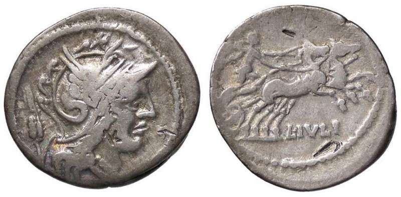 ROMANE REPUBBLICANE - JULIA - L. Julius Caesar (101 a.C.) - Denario - Testa di R...