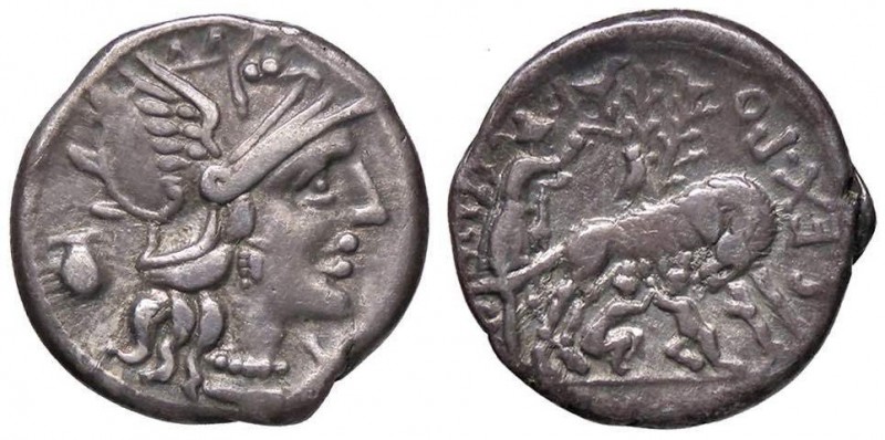 ROMANE REPUBBLICANE - POMPEIA - Sex. Pompeius Fostlus (137 a.C.) - Denario - Tes...