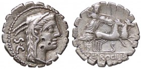 ROMANE REPUBBLICANE - PROCILIA - L. Procilius (80 a.C.) - Denario serrato - Testa di Giunone Sospita a d. /R Giunone Sospita su biga a d. con lancia e...