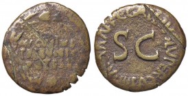 ROMANE IMPERIALI - Augusto (27 a.C.-14 d.C.) - Asse - Scritta entro corona /R SC entro scritta circolare C. 435 (AE g. 9,42)

MB