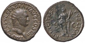 ROMANE IMPERIALI - Vespasiano (69-79) - Dupondio - Testa radiata a d. /R La Felicità stante a s. con caduceo e cornucopia C. 153 (AE g. 12,85)

qSPL...