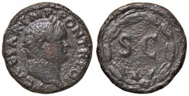 ROMANE IMPERIALI - Tito (79-81) - Semisse - Testa elmata a d. /R SC entro corona (AE g. 6,07)

BB
