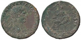 ROMANE IMPERIALI - Traiano (98-117) - Dupondio - Testa radiata a d. /R La Fortuna seduta a s. su sedia (AE g. 15,16)

BB