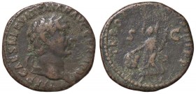 ROMANE IMPERIALI - Traiano (98-117) - Asse - Busto laureato a d. /R La Vittoria andante a s. con globo inscritto e palma (AE g. 11,53)

qBB