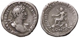 ROMANE IMPERIALI - Adriano (117-138) - Denario - Busto a d. /R Adriano stante a d. porge la mano alla Fortuna con cornucopia C. 789; RIC 248 (AG g. 3,...