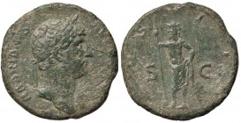ROMANE IMPERIALI - Adriano (117-138) - Asse - Testa laureata a d. /R Giano stante di fronte con scettro e la mano s. su un fianco C. 281 (AE g. 9,02) ...