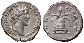 ROMANE IMPERIALI - Antonino Pio (138-161) - Denario - Testa laureata a d. /R Modio con spighe e papavero C. 33; RIC 62a (AG g. 3,5)

qSPL/SPL
