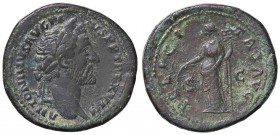 ROMANE IMPERIALI - Antonino Pio (138-161) - Sesterzio - Testa laureata a d. /R La Felicità stante a s. con caduceo e ramo (AE g. 30,01)

BB+